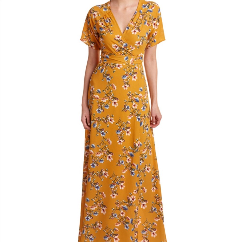 Flora maxi wrap dress